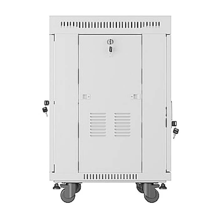 Lanberg rack cabinet 19" free-standing 15U/600x600 (flat pack) with glass door lcd grey v2 ID 87202