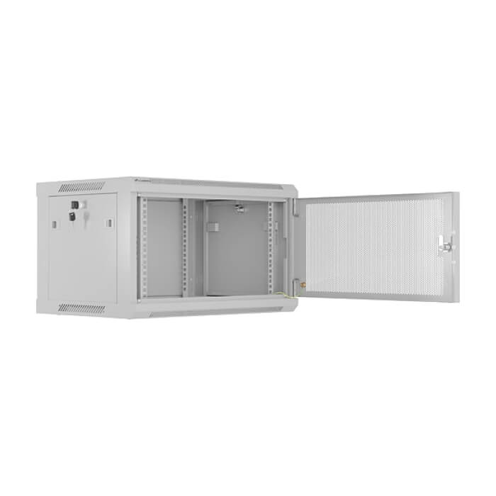 Lanberg rack cabinet 19" wall-mount 6U/600x450 with perforated door grey (flat pack) ID 87603 (тъмнейл - 3)