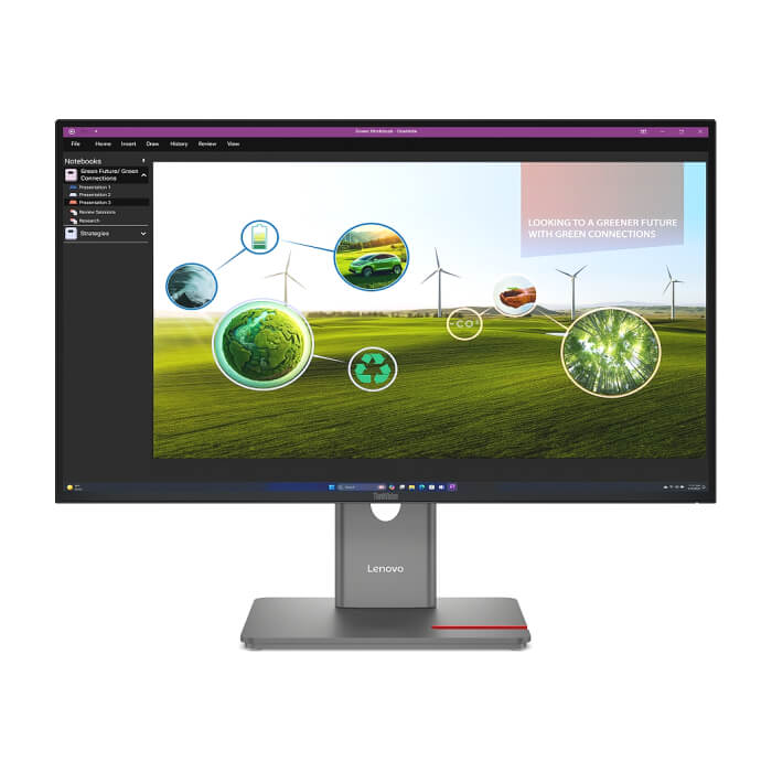 Lenovo ThinkVision P27q-40 27" IPS, WLED, 2560x1440, 16:9, 4ms, 24Hz - 120Hz, 350 cd/m2, 1500:1, HDMI, DP, 3x USB-A , 1x USB-C, 1x USB-B, Tilt, Swivel, Pivot, Height Adjust St ID 93195
