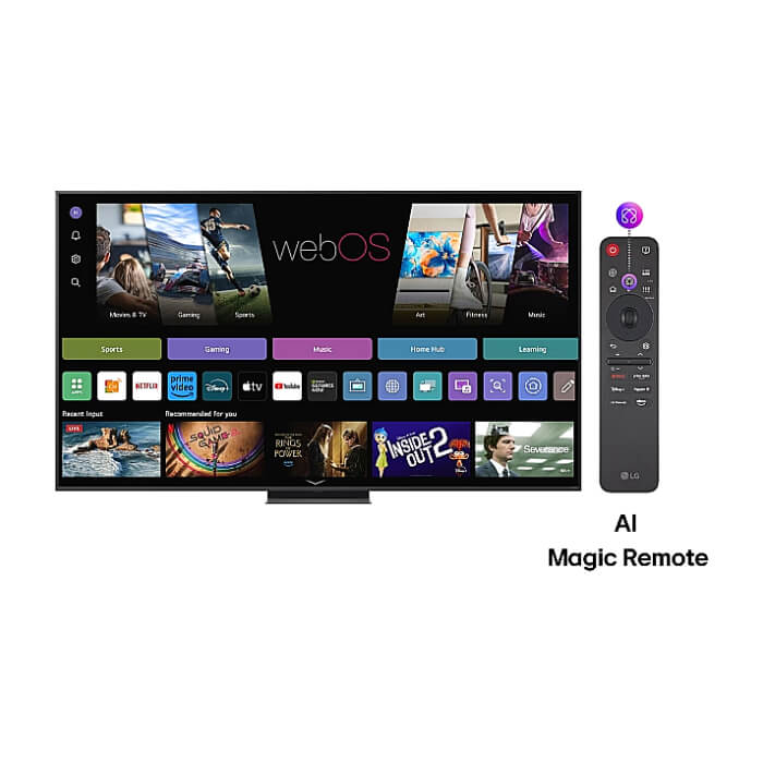 LG 86QNED86A3A, 86" 4K QNED HDR Smart TV, 3840x2160, 120Hz Native (VRR 144Hz), DVB-T2/C/S2, Alpha 8 AI Processor, HDR 10 PRO, webOS 25 ThinQ, 4K Upscaling, WiFi 5, Dolby Vision, Bluetooth 5.1, AirPlay 2, LAN, CI, HDMI, SPDIF, Stand ID 88749 (тъмнейл - 2)
