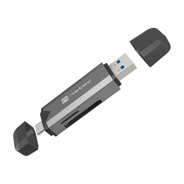 Natec Scarab 3 USB-C/USB-A 3.2 Gen.1 SD/Micro SD Card reader ID 98299 (тъмнейл - 2)