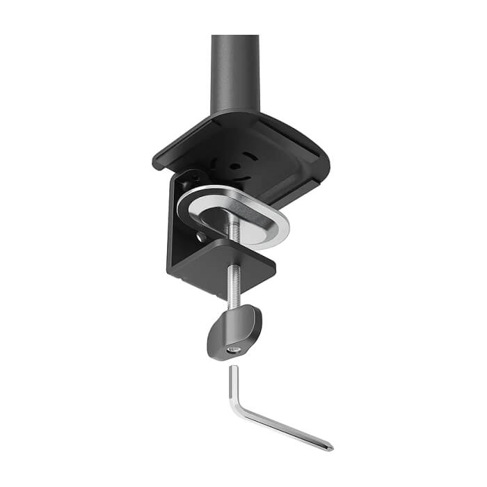 Neomounts Nero Triple Flat Screen Desk Mount (phone holder+Quick-fix clamp/grommet) ID 86700 (тъмнейл - 5)