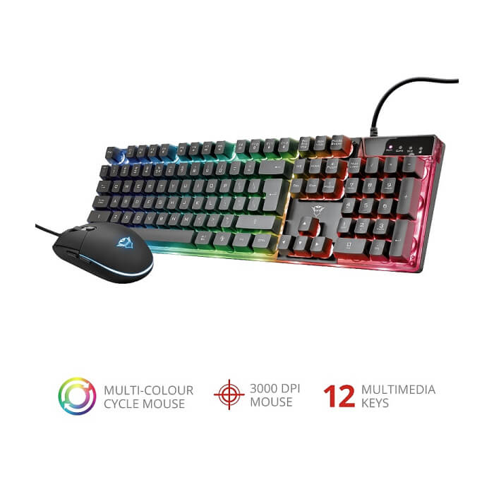 TRUST GXT 838 Azor Gaming Keyboard & Mouse Combo (тъмнейл - 2)