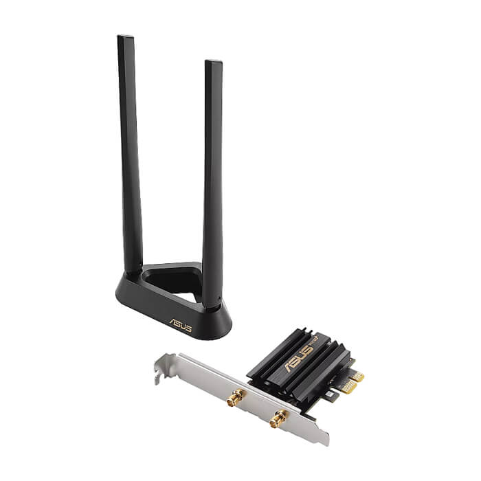 Asus PCI-E Adapter, PCE-AXE59BT, AXE5400, Tri-Band, Bluetooth 5.2, magnetized base, WPA3, OFDMA, MU-MIMO (тъмнейл - 3)