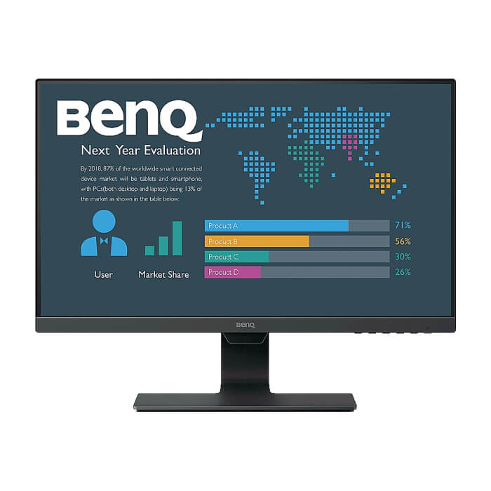 BenQ BL2480, 23.8'' IPS, 5ms, 1920x1080 FHD, Stylish Eye Care Monitor, 72% NTSC, Flicker-free, B.I., LBL, 1000:1, DCR 20M:1, 8 bit, 250cd/m2, VGA, HDMI, DP, Audio Line In, Speakers, Tilt, Slim Bezel Design, Black ID 65343