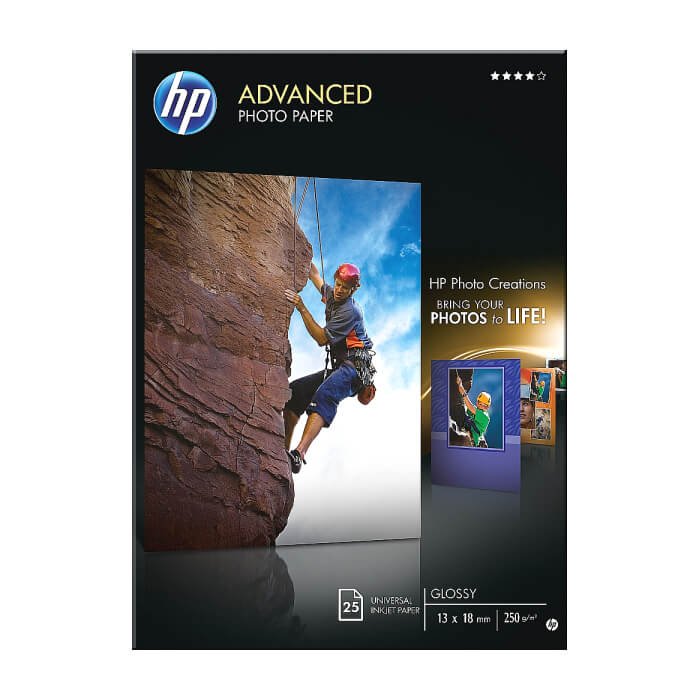 HP Advanced Glossy Photo Paper-25 sht/13 x 18 cm borderless ID 70825 на супер цена