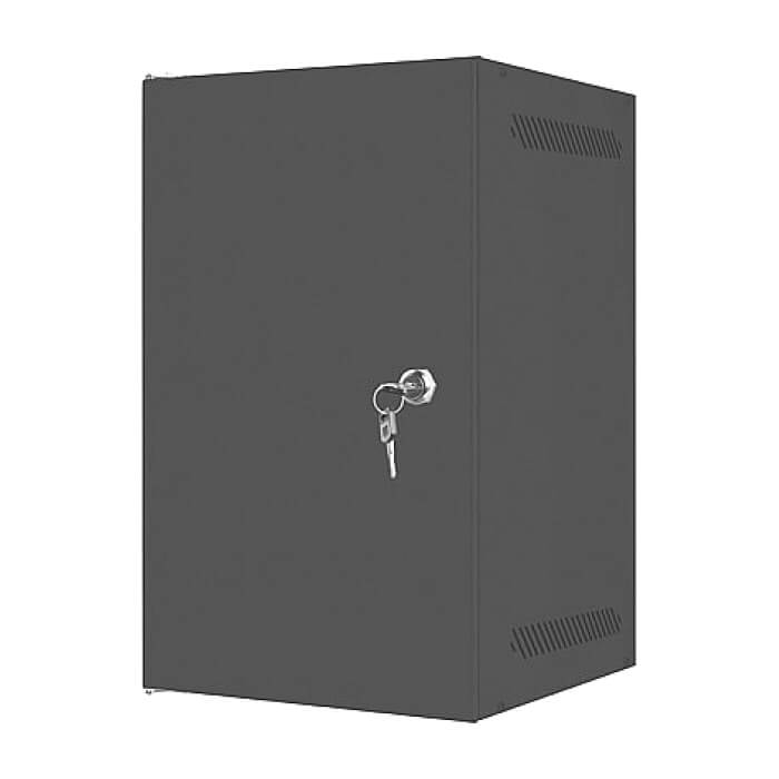 Lanberg rack cabinet 10" wall-mount 9U / 280x310 self-assembly flat pack with metal door, black ID 71857 (тъмнейл - 3)