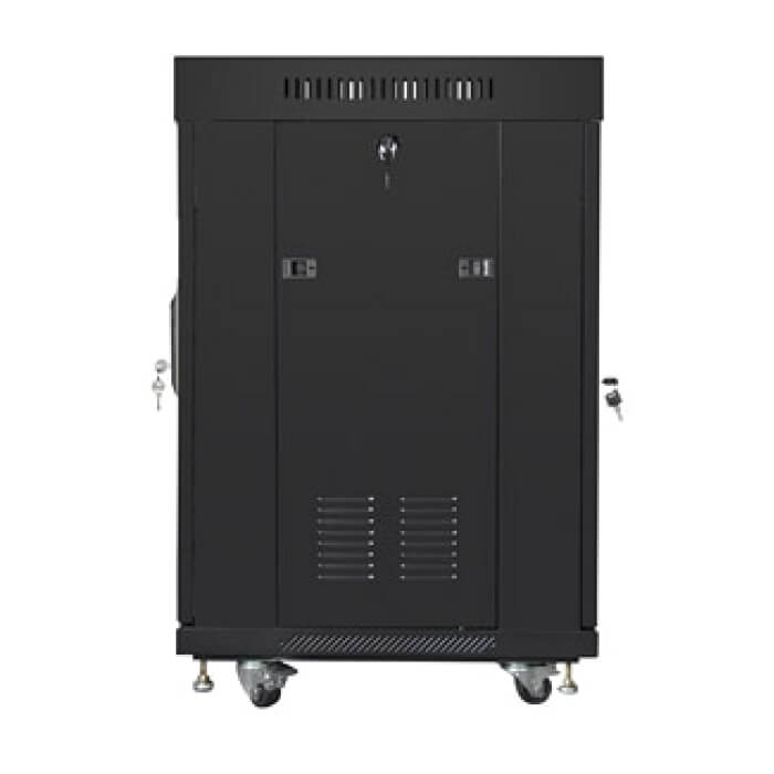 Lanberg rack cabinet 19" free-standing 15U/600x600 (flat pack) with glass door lcd black v2 ID 87203 (тъмнейл - 3)