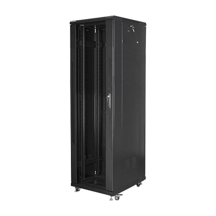 Lanberg rack cabinet 19" free-standing 42U / 600x800 self-assembly flat pack, black ID 71915 (тъмнейл - 3)