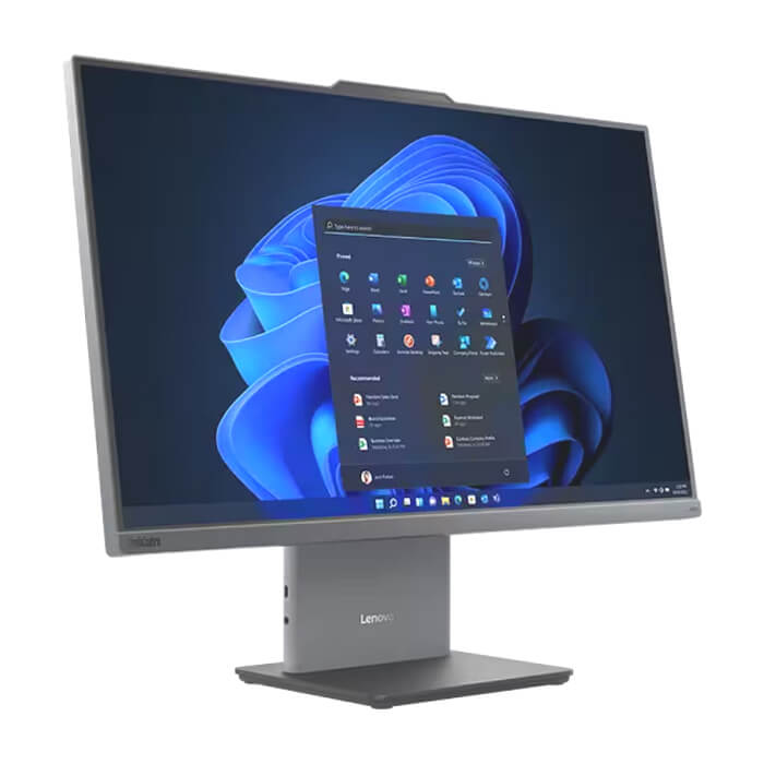 Lenovo ThinkCentre neo 50a 27 G5 AIO Intel Core i5-13420H (up to 4.6GHz, 12MB), 16GB DDR5 5200MHz, 512GB SSD, 27" FHD (1920x1080) IPS AG, Intel UHD Graphics, WLAN, BT, 5MP Cam, KB, Mouse, Luna Grey, Monitor Stand, DOS, 3Y Onsite ID 79329 (тъмнейл - 2)