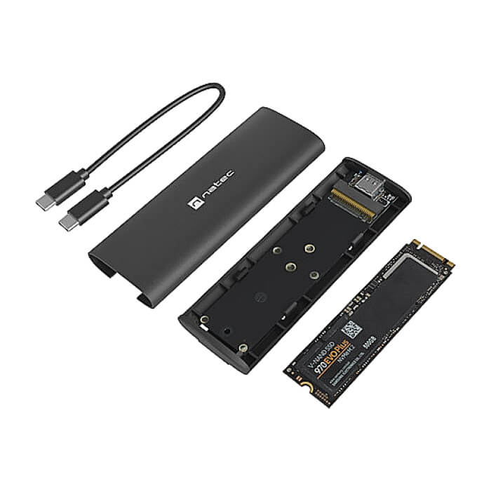 Natec External SSD Enclosure Rhino M.2 NVME Lite USB-C 3.1 GEN 2 Aluminium ID 87908 (тъмнейл - 3)