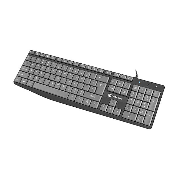 Natec keyboard Nautilus SLIM Black-Grey US layout (тъмнейл - 2)