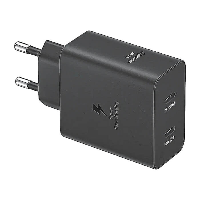 Samsung Power Adapter Duo 2x USB-C 50W - black ID 78578 (тъмнейл - 2)