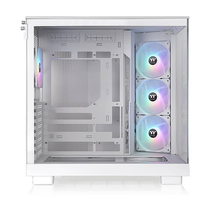 Thermaltake View 380 XL TG ARGB Snow + Thermaltake CT120 EX Reverse ARGB Sync PC Cooling Fan 3 Pack Magnetic Connect White