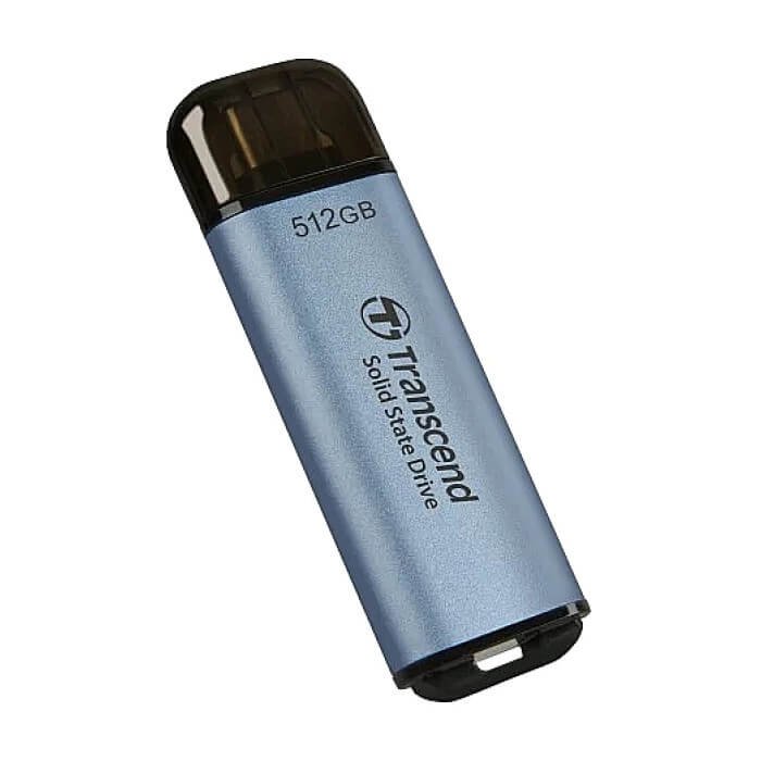 Transcend 512GB, USB External SSD, ESD300C, USB 10Gbps, Type C, Sky Blue ID 73316 (тъмнейл - 2)