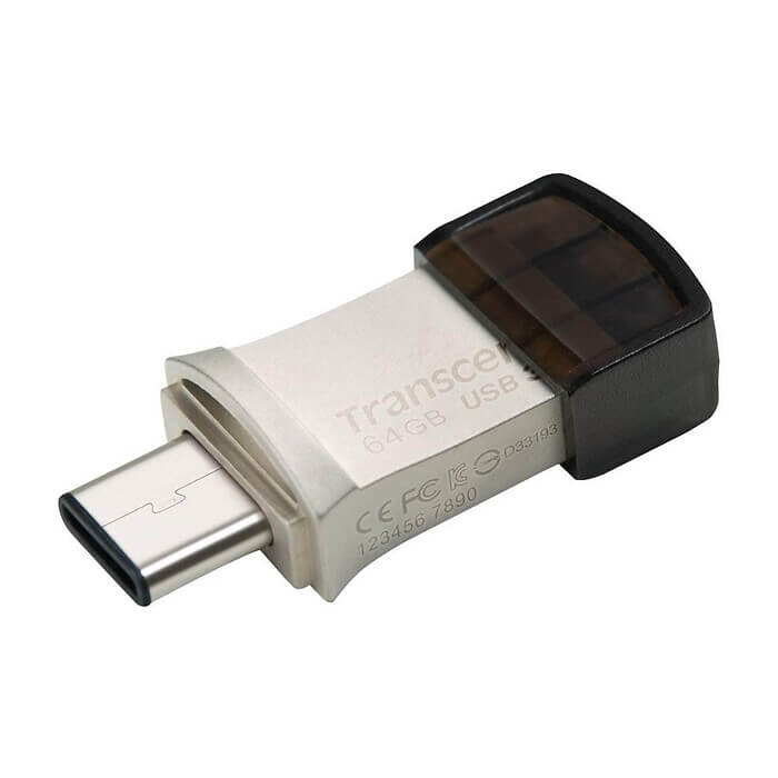 Transcend 64GB JETFLASH 890S, USB 3.1 Type C, Silver Plating ID 74151 (тъмнейл - 3)