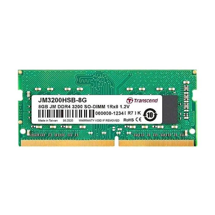 Transcend 8GB JM DDR4 3200Mhz SO-DIMM 1Rx8 1Gx8 CL22 1.2V ID 63896 на супер цена