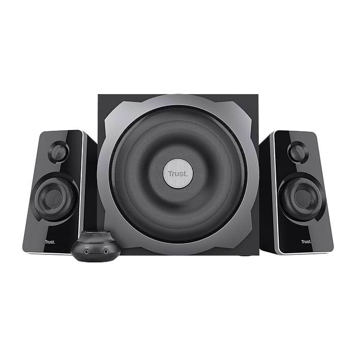 TRUST Tytan 2.1 Subwoofer Speaker Set - black на супер цена от GT Computers TRUST Tytan 2.1 Subwoofer Speaker Set - black на супер цена