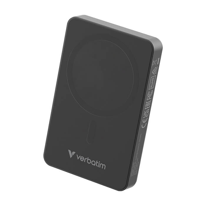 Verbatim Charge 'n' Go Essentials Power Bank Magnetic Wireless 10000mAh Black ID 85394 (тъмнейл - 2)