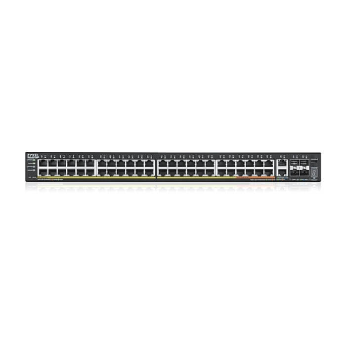 ZyXEL XGS2220-54FP, L3 Access Switch, 960W PoE, 40xPoE+/10xPoE++, 48x1G RJ45 2x10mG RJ45, 4x10G SFP+ Uplink, incl. 1 yr NebulaFlex Pro