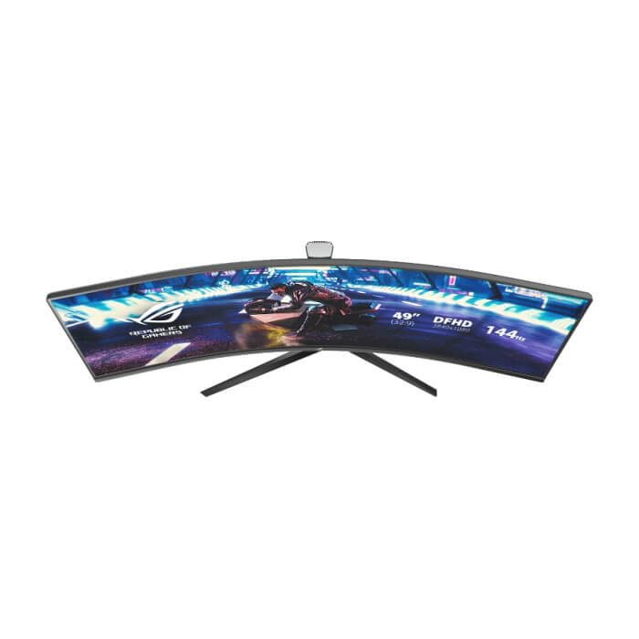 Asus ROG STRIX Curved XG49VQ, 49" DFHD (3840x1080) Gaming monitor, VA, up to 144Hz, 125% sRGB, DP, HDMI, USB3.0, FreeSync 2 HDR, DisplayHDR400, AuraSync, Red+Dark Gray ID 90916 (тъмнейл - 5)
