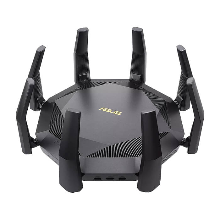 Asus Wireless Router, RT-AX89X, AX6000, 8x8 Dual-Band, Quad-Core 2.2GHz CPU, 256MB/1GB Flash/RAM, 10G port, SFP+ port, AiProtection Pro, Adaptive QoS, VPN server/client, IPTV, OFDM (тъмнейл - 2)