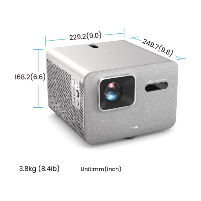 BenQ TK705STi Home Entertainment Projector, 4K UHD (3840x2160), 3000 ANSI lumens, 0.8 Throw Ratio, Auto Vertical Keystone, CinematicColor, Bluetooth 5.2, HDMI x2, USB-A, USB-C (PD ID 95560 (тъмнейл - 4)