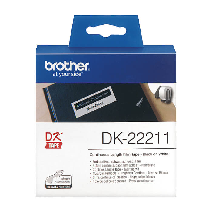 Brother DK-22211 White Continuous Film Tape 29mm x 15.24m ID 70778 на супер цена