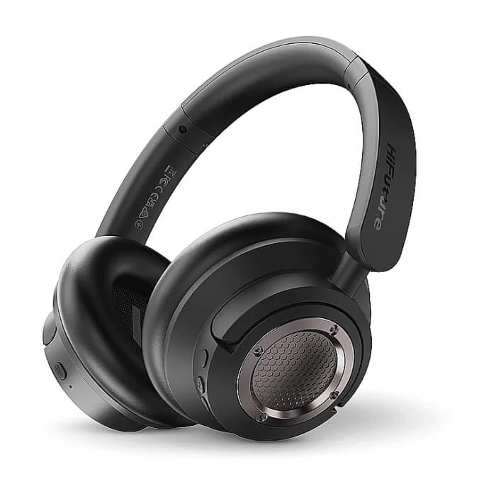 HiFuture FutureTour X Black, Hybrid Active Noise Canceling, 35-Hour Playtime, Memory Protein Foam Cover, AI Enhanced Crystal-Clear Call, Wireless 5.4, AUX Cable ID 94746 (тъмнейл - 3)