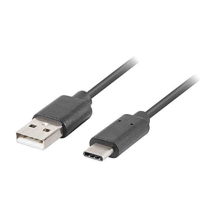 Кабел - Lanberg USB-C(M) -> USB-A (M) 2.0 cable 3m, black ID 72622 (тъмнейл - 2)