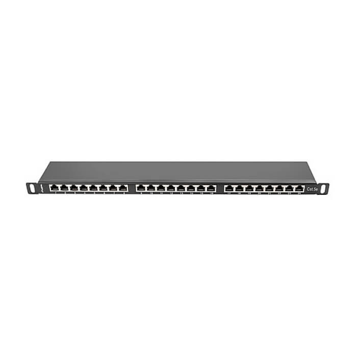 Lanberg patch panel 24 port 0.5U CAT.5E shielded, black ID 62860 (тъмнейл - 3)