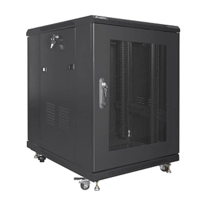 Lanberg rack cabinet 19" free-standing 15U/600x800 (flat pack) with mesh door black ID 87198 (тъмнейл - 4)