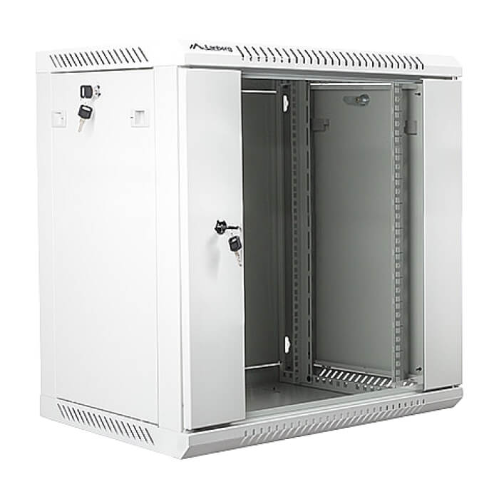 Lanberg rack cabinet 19” wall-mount 12U / 600x450 for self-assembly (flat pack), grey ID 71896 (тъмнейл - 2)