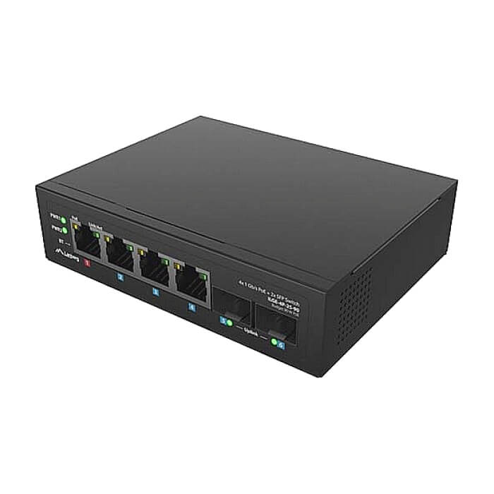 Lanberg Switch Light Industrial POE 1 x BT 3 x AT 2 x SFP DIN Unmanagment Gigabit Ethernet (тъмнейл - 4)