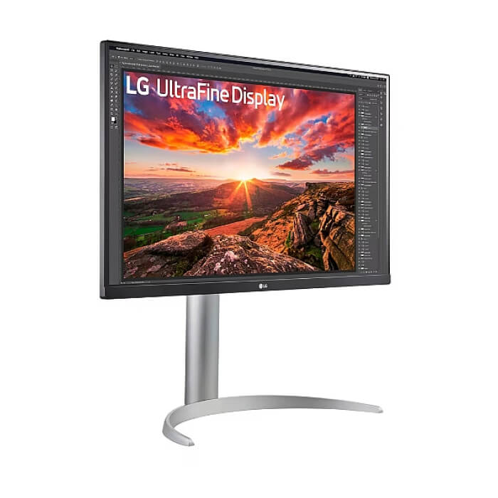 LG 27UP850K-W, 27" UltraFine UHD, IPS 4K , 5ms, 1200:1, 400cd/m2, 3840 x 2160, DCI-P3 95%, HDR 400, HDMI, USB-C, PD- 96 W, DisplayPort, Reader mode, Dynamic Action Sync, Tilt, Height (Range), Swivel, Speacers 2x5W, LG Switch, Black ID 85253 (тъмнейл - 4)