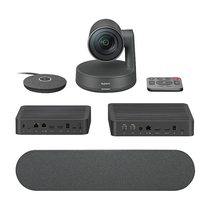 Logitech Rally Conference Solution, Rally Speaker, Rally Mic Pod, Ultra HD 4K 30 fps, Up To 10 Seats, Motorized PTZ Camera, RightSight, RightLight, RightSound, 15x HD Zoom, Autofocus, Black ID 71199 (тъмнейл - 2)