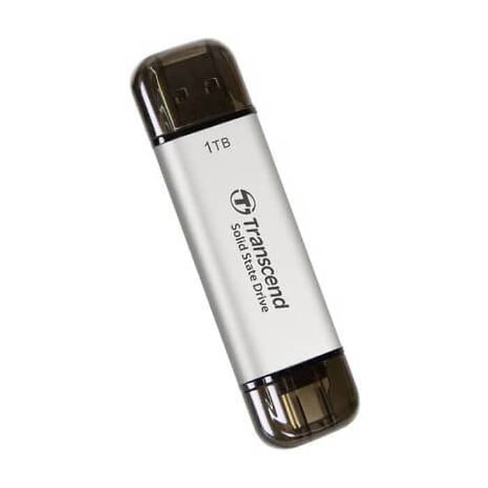 Transcend 1TB, External SSD, ESD310S, USB 10Gbps, Type C/A, Silver ID 73302 (тъмнейл - 2)