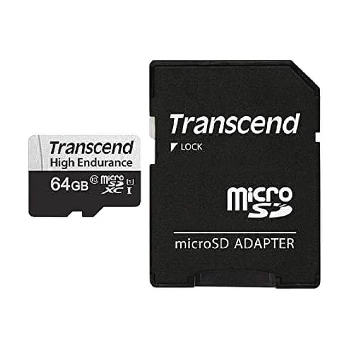 Transcend 64GB micro SD w/ adapter U1, High Endurance ID 73979 на супер цена