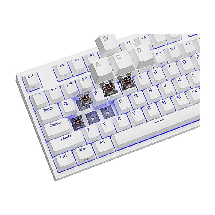 Genesis Gaming Keyboard Thor 404 TKL White RGB Backlight US Layout Brown Switch (тъмнейл - 2)