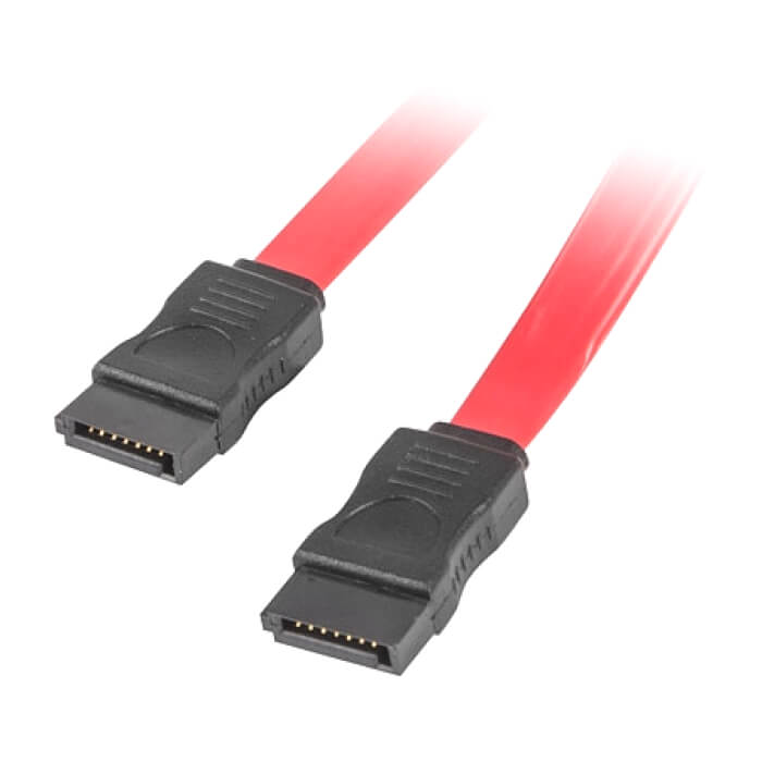 Кабел - Lanberg SATA DATA III (6GB/S) F/F cable 50cm, red ID 72708 (тъмнейл - 2)