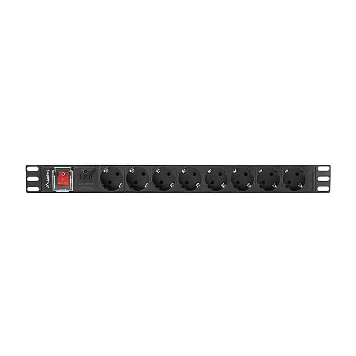 Lanberg power distribution unit (pdu) 19" 1U 16a 2m 8x schuko outlets black на супер цена