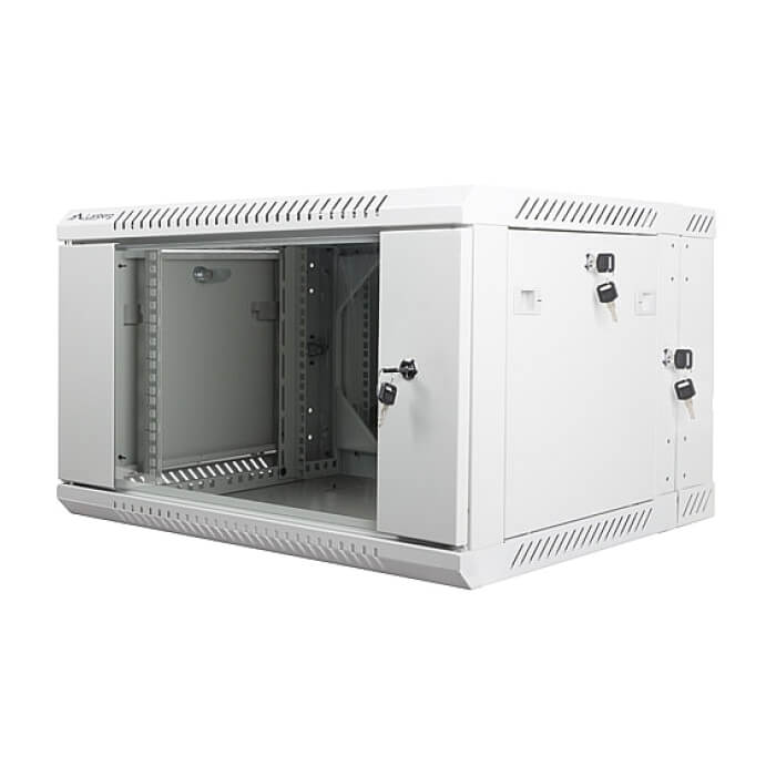 Lanberg rack cabinet 19” double-section wall-mount 6U / 600x600 for self-assembly (flat pack), grey ID 71870 (тъмнейл - 2)