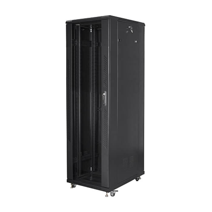 Lanberg rack cabinet 19" free-standing 42U / 800x800 self-assembly flat pack, black ID 71911 (тъмнейл - 3)