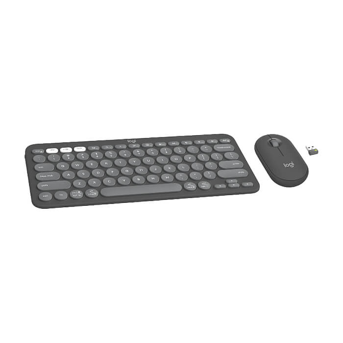 Logitech Pebble 2 Combo - TONAL GRAPHITE - US INT'L - 2.4GHZ/BT - N/A - INTNL-973 - UNIVERSAL (тъмнейл - 2)