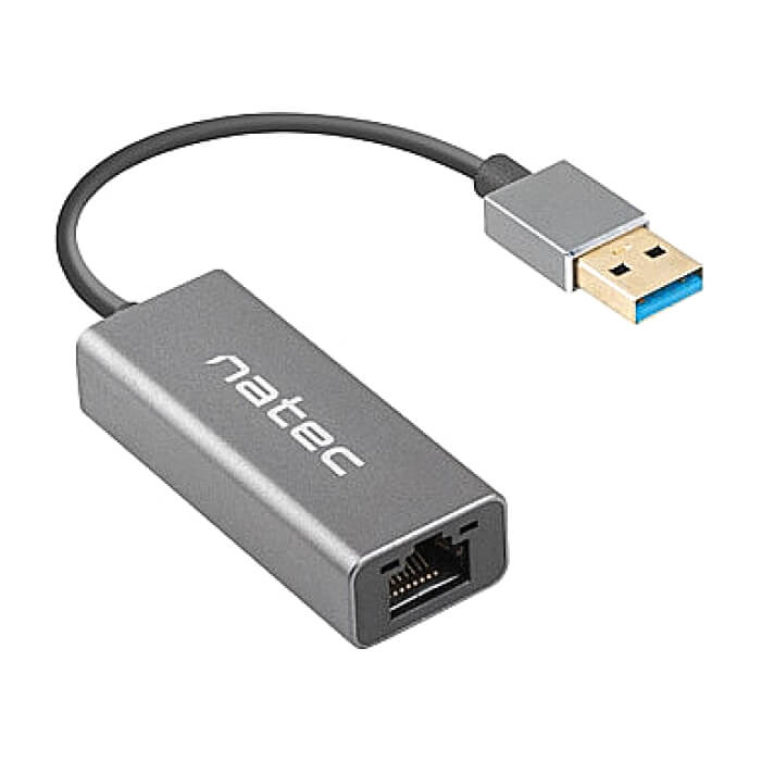 Natec Cricket USB to RJ45 Ethernet Adapter Network Card Cricket USB 3.0, 1xRJ45 1GB, Cable на супер цена
