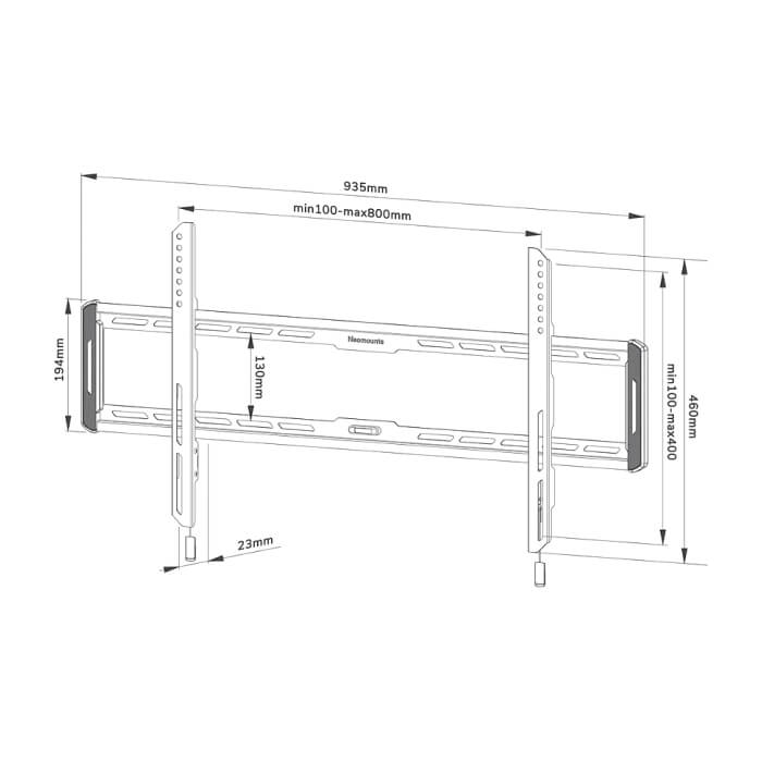 Neomounts by NewStar Screen Wall Mount (fixed, ultra thin, VESA 800x400) ID 66876 (тъмнейл - 4)