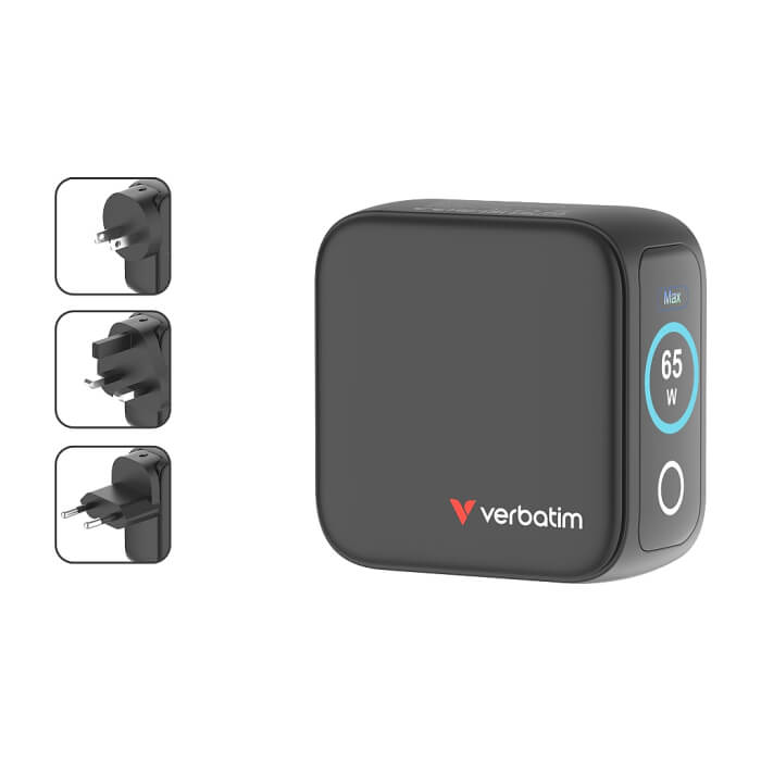 Verbatim Mini GaN Charger 65W with Display ID 95949 (тъмнейл - 4)