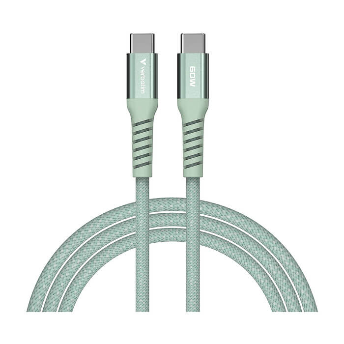 Verbatim Sync & Charge USB-C to USB-C 100W Magnetic 120 cm - Green ID 84962 (тъмнейл - 2)