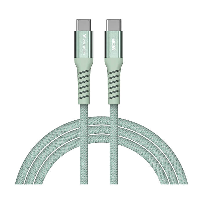 Verbatim Sync & Charge USB-C to USB-C 60W Magnetic 120 cm - Green ID 84964 (тъмнейл - 2)