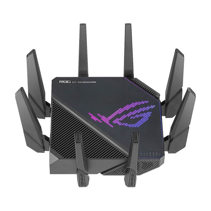 Asus Gaming Wireless Router,ROG Rapture GT-AX11000 Pro, AX11000, Tri-Band, Quad-Core 2.0GHz CPU, 256MB/1GB Flash/RAM, 10G port, AiProtection Pro, Adaptive QoS, VPN Fusion, IPTV, OF (тъмнейл - 4)